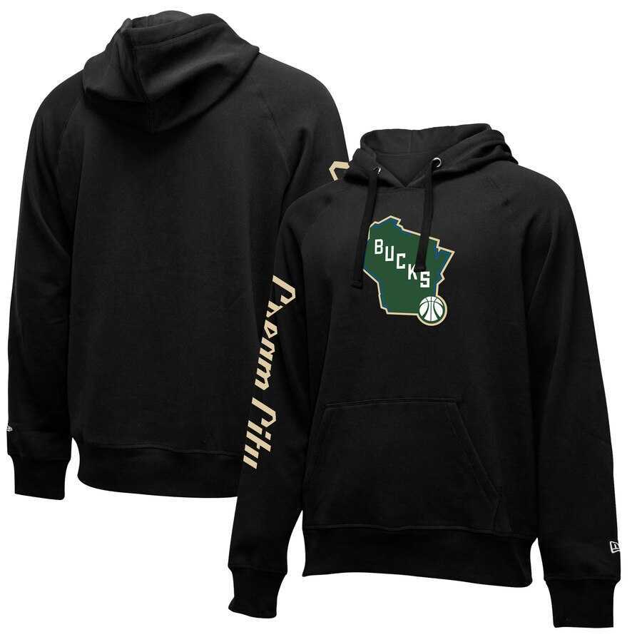 Milwaukee Bucks New Era 2019-20 City Edition Pullover Hoodie Black,We sell and wholesale Milwaukee Bucks New Era 2019-20 City Edition Pullover Hoodie Black on line form chian!